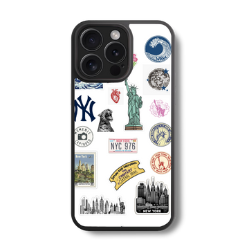 NYC Stickerbomb Glass Case
