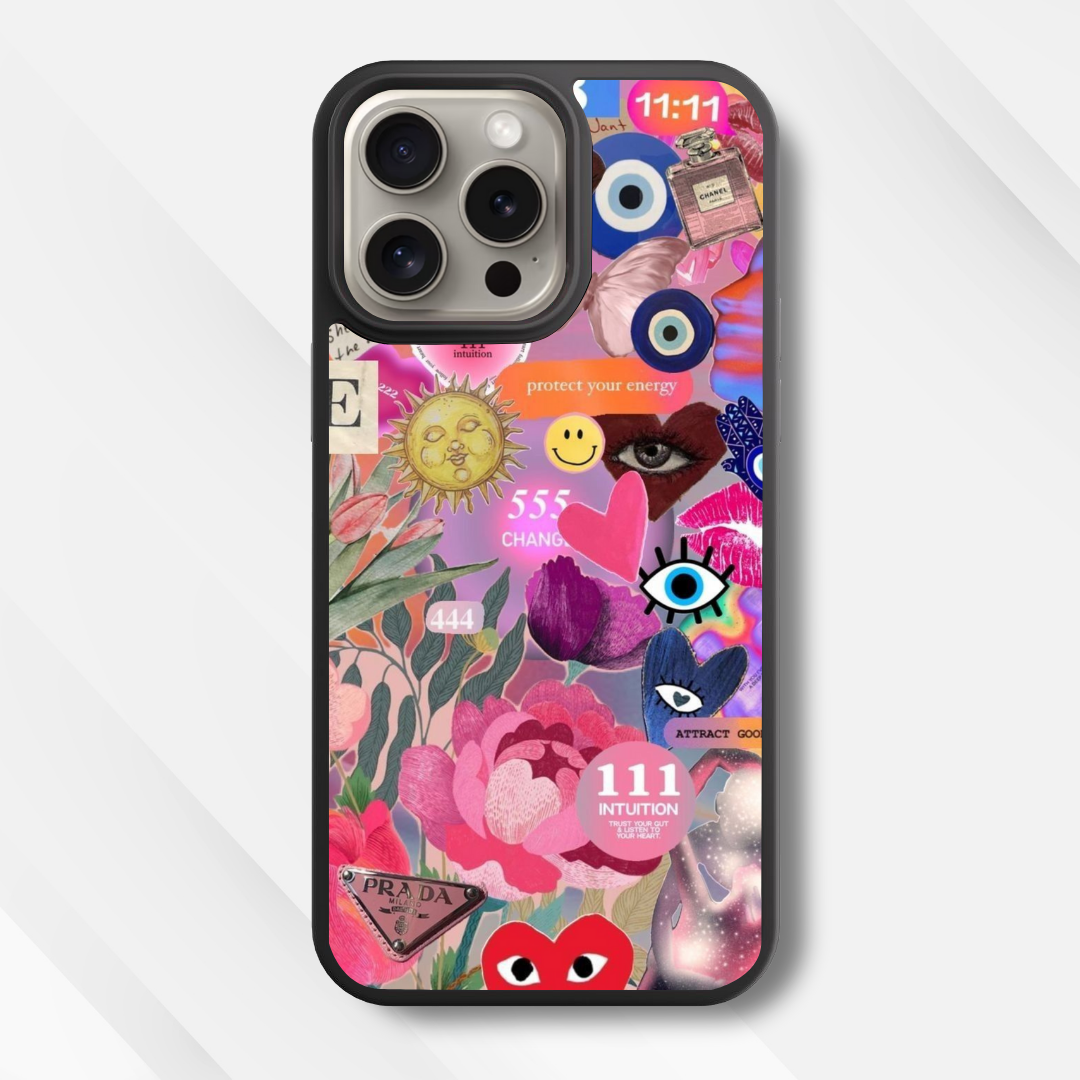 Protect Energy Pink Glass Case