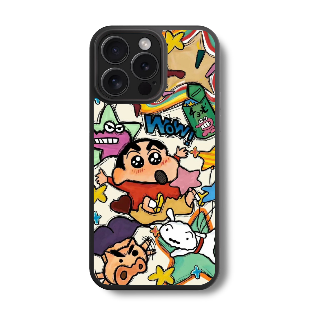Shin-chan's Shenanigans Glass Case