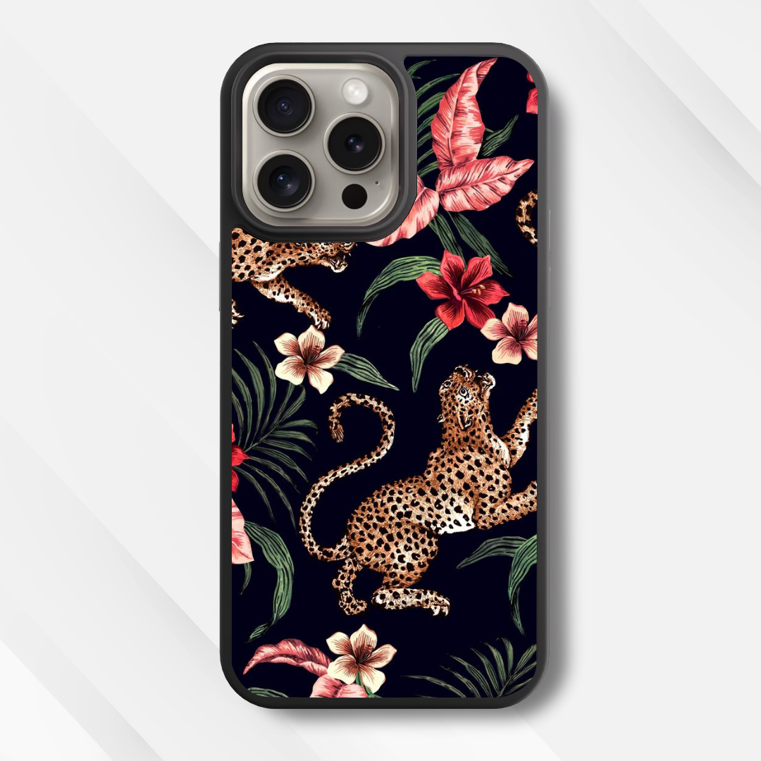 Jungle Chic Design Glass Case