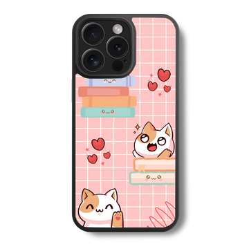 Cute Kitty Checkered Hybrid Case