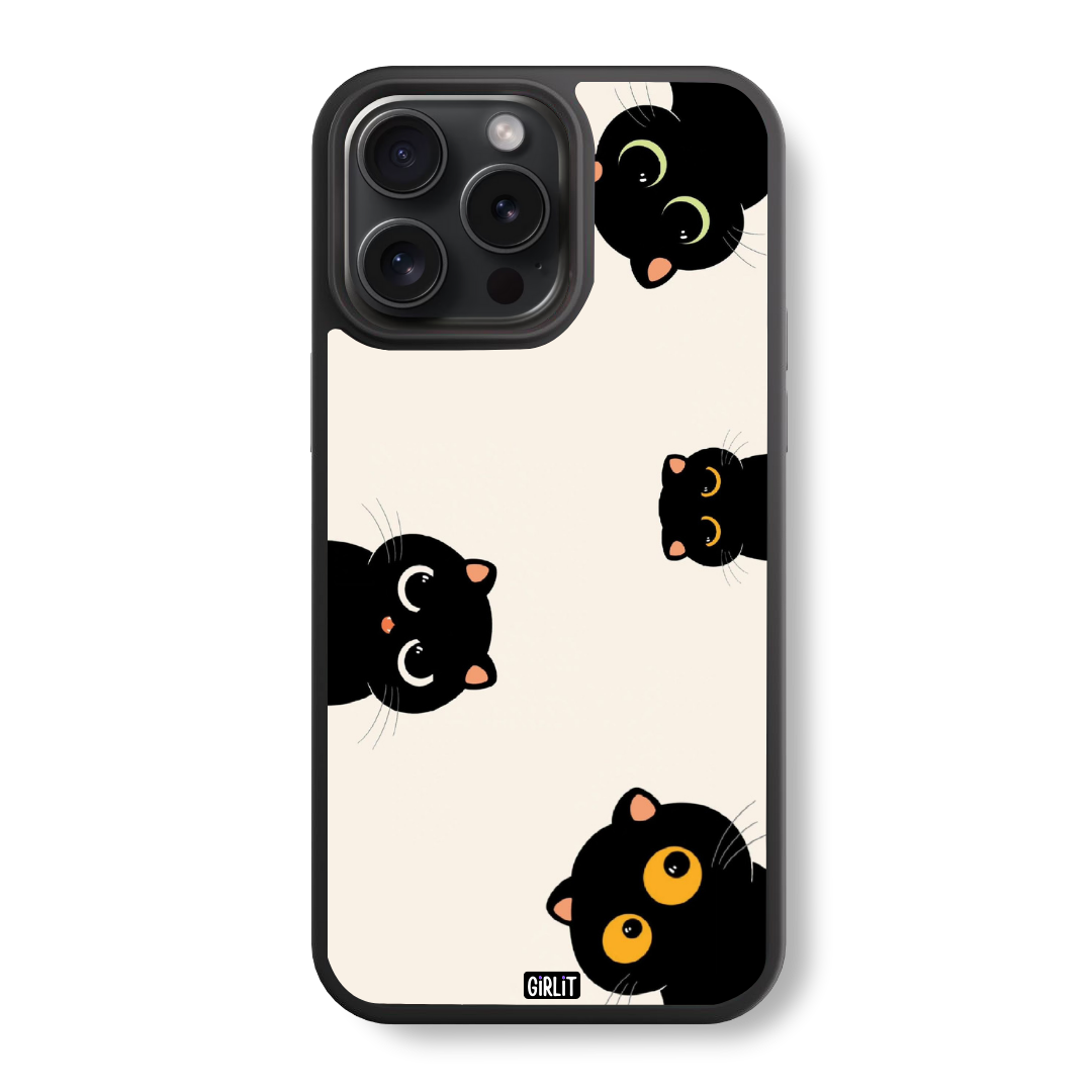 Curious Kitties Glass Case