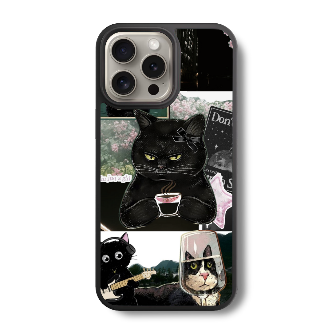 Mischievous Meow Glass Case