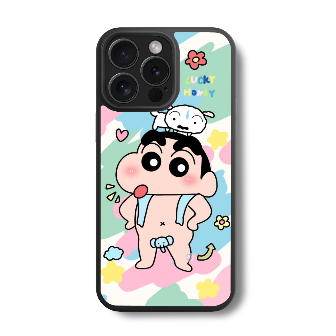 Lucky Honey Shin-chan Glass Case