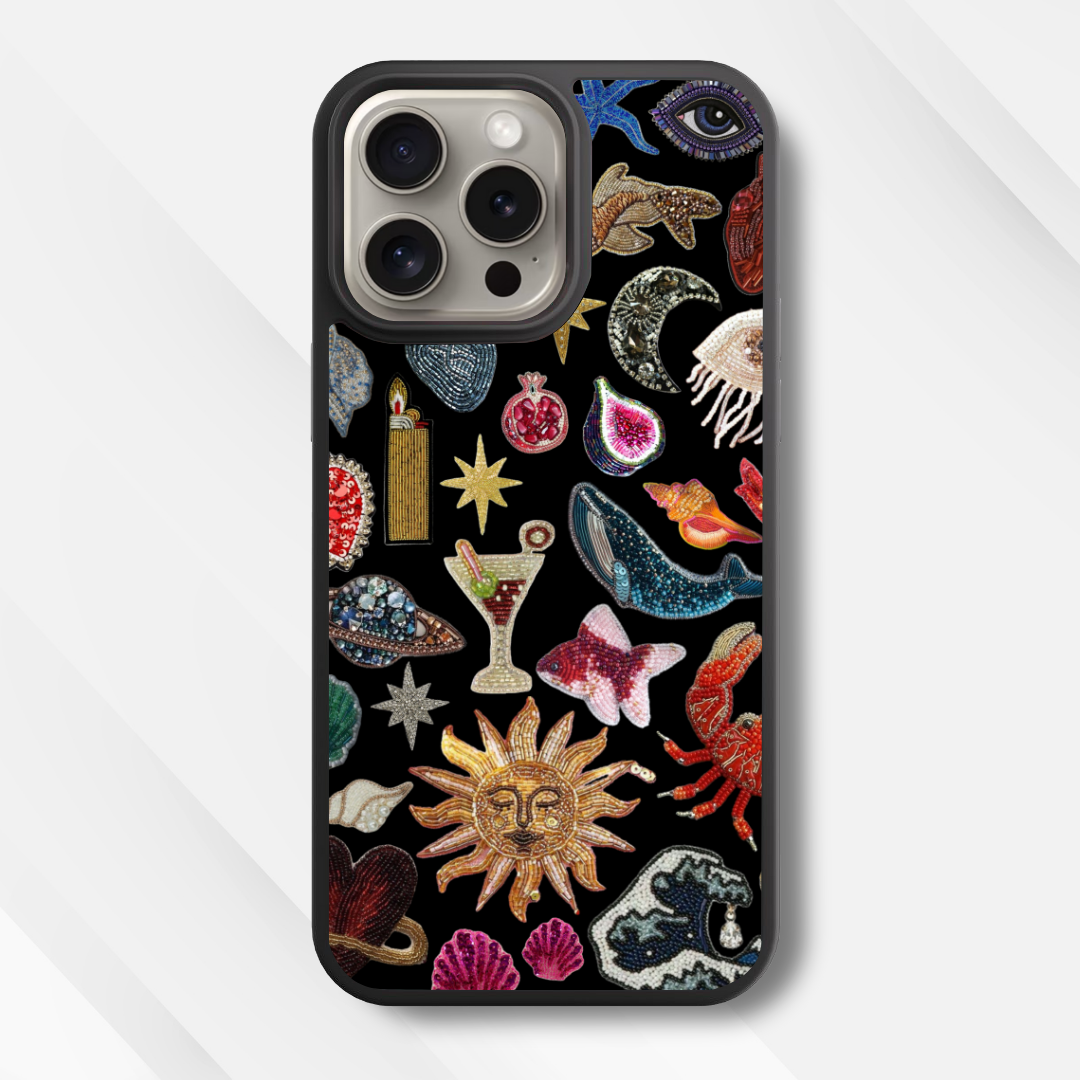 Vintage Mosaic Collage Glass Case