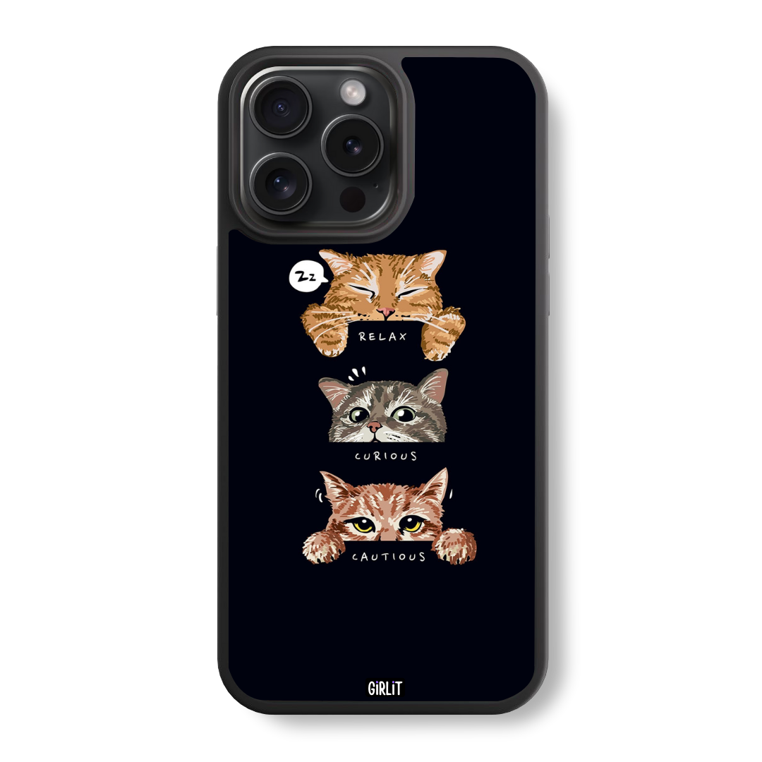 Feline Moods Glass Case