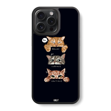 Feline Moods Glass Case