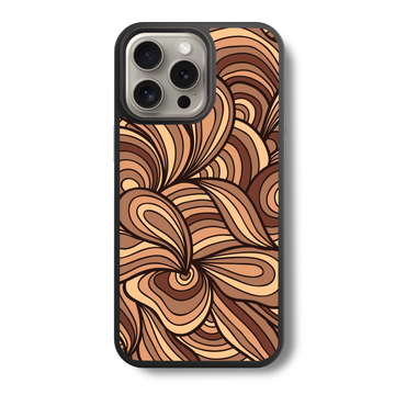 Woodgrain Waves Abstract Glass Case