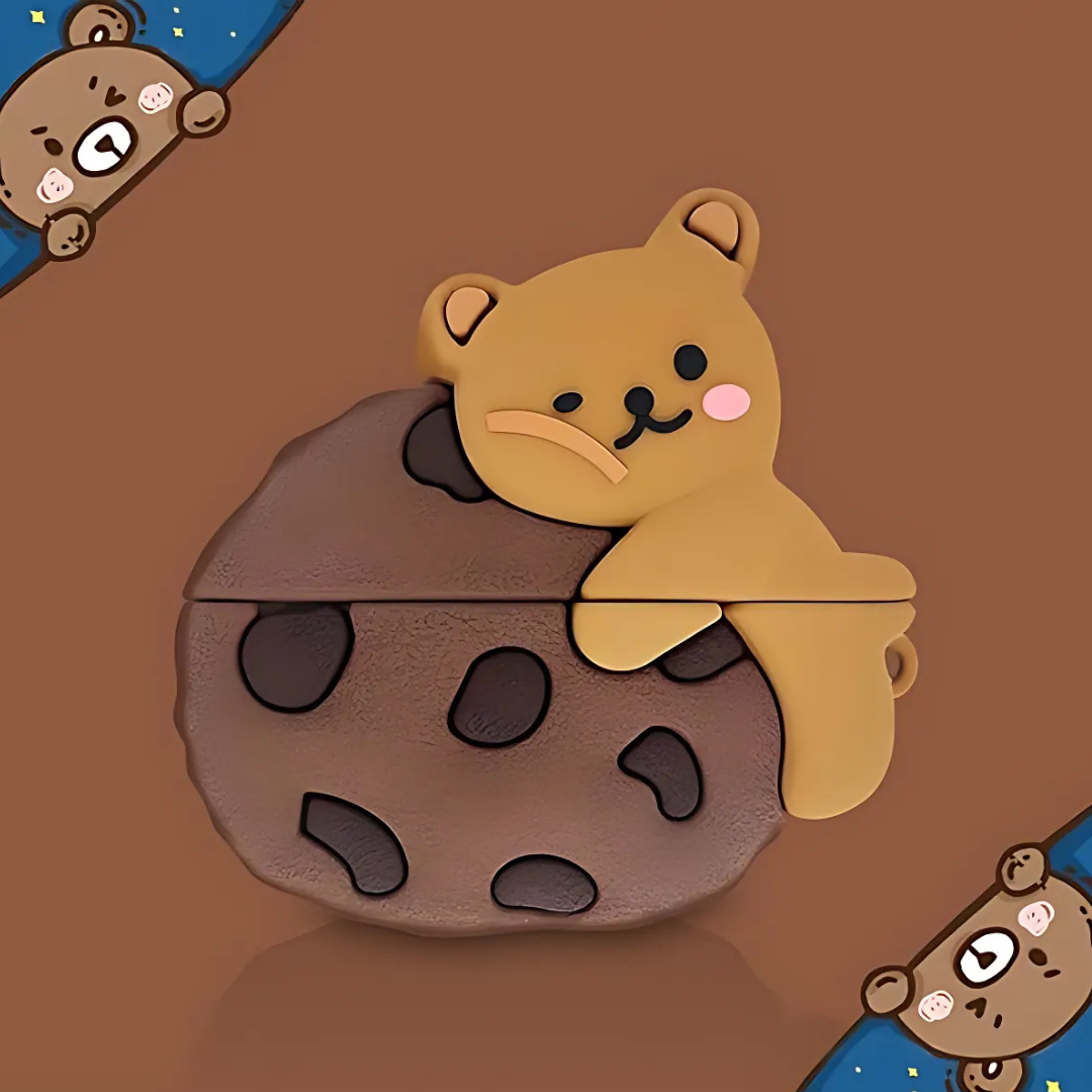 COOKIE BEAR SILICONE AIRPODS CASE COVER FOR 1/2, 3 AND AIRPODS PRO