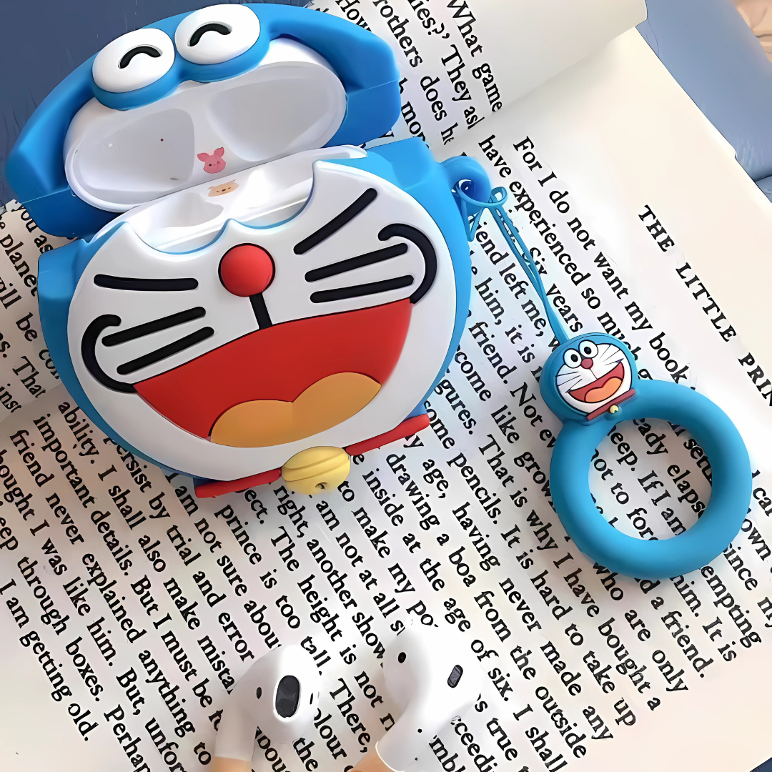 CUTE DOREMON SILICONE AIRPODS CASE COVER FOR 1/2, 3 AND AIRPODS PRO