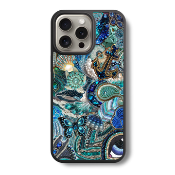 Ocean's Treasures Embroidered Print Glass Case