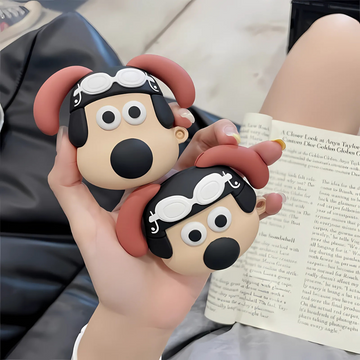 PILOT PUG SILICONE AIRPODS CASE COVER FOR 1/2, 3 AND AIRPODS PRO