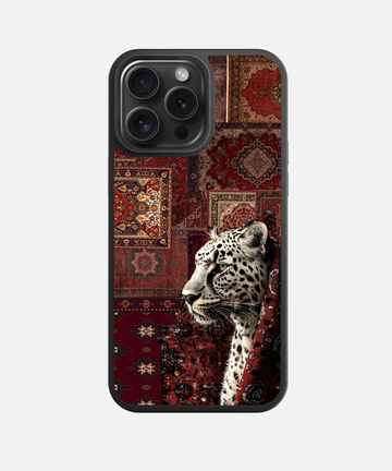 Red Dynasty Leopard Glass Case