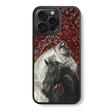 Regal Stallion Tapestry Glass Case