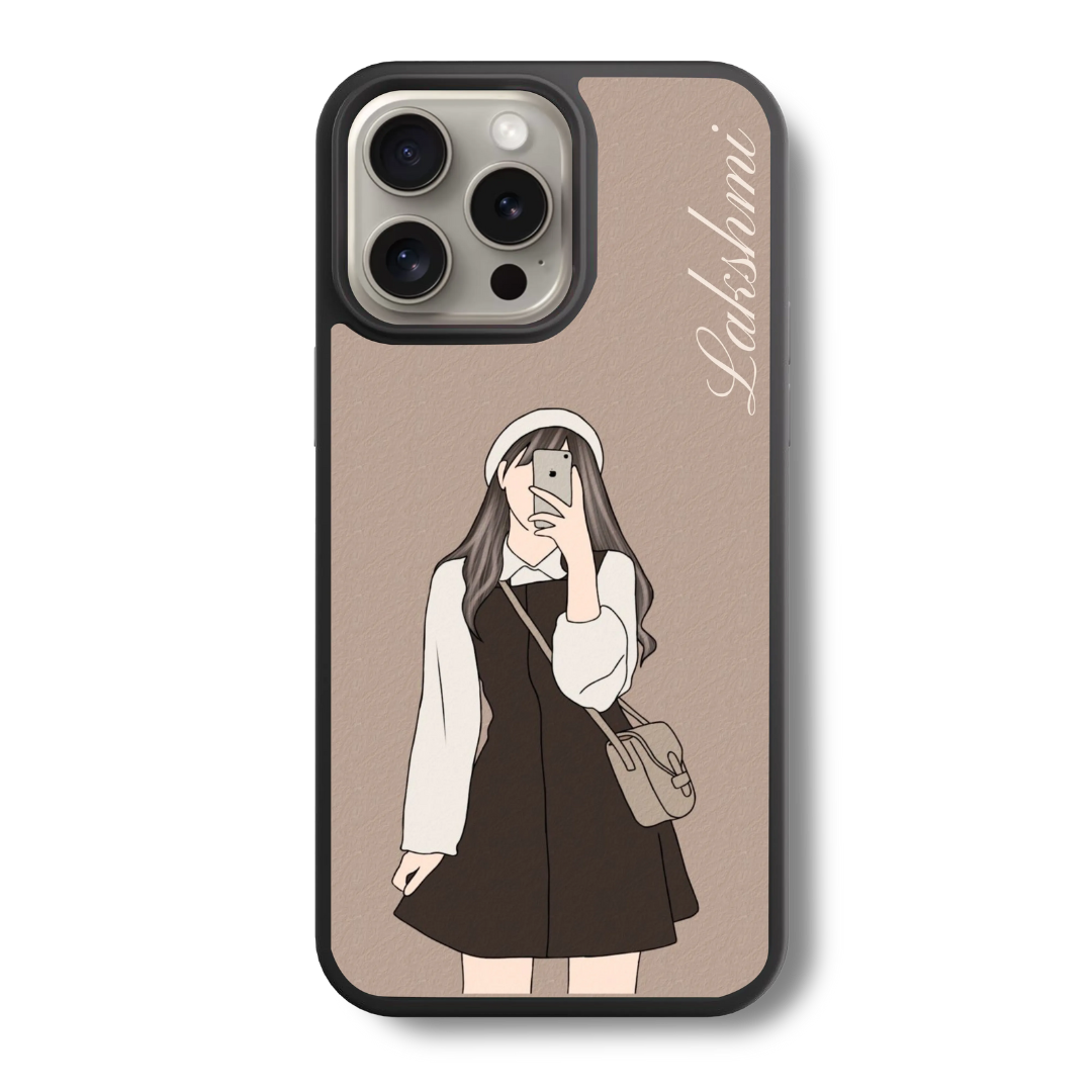 Selfie Queen Custom Name Glass Case