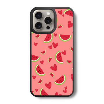 Watermellon & Heart Glass Case