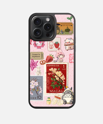 Kawaii Scrapbook Glass Phone Case