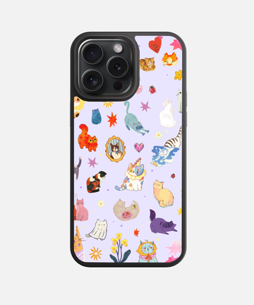 Quirky Kitties Glass Case